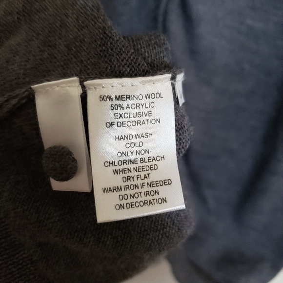 Loft gray merino jeweled bow sweater cardigan - Picture 5 of 6